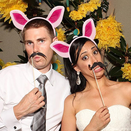 Beviliu Pig Ears Headband, Animal Hairband Costume for Adult, Cat Dog Bunny Fox Headwear for Halloween Christmas Birthday Theme Party Cosplay