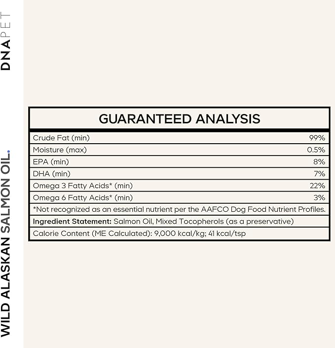 Wild Alaskan Salmon Oil for Dogs - EPA, DHA, Omega 3 & 6 Fatty Acids for Pets - Liquid Fish Oil Supplement for Dogs - All Breeds - 8 fl oz