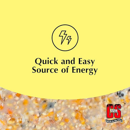 C&S High Energy Suet Treat, Wild Bird Food for Woodpeckers, Nuthatches, Chickadees and Jays, 8 Pack