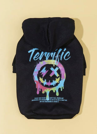 QWEEE Stylish Dog Clothes - Cat & Kitten Puppy Dog Sweatshirt - Black, Small to Large