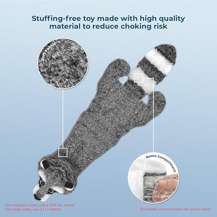 Best Pet Supplies Squeaky Dog Toys with Soft Durable Fabric for Small, Medium and Large Pets Interactive Toy for Indoor Play, Supports Active Biting and Play - Raccoon, Large