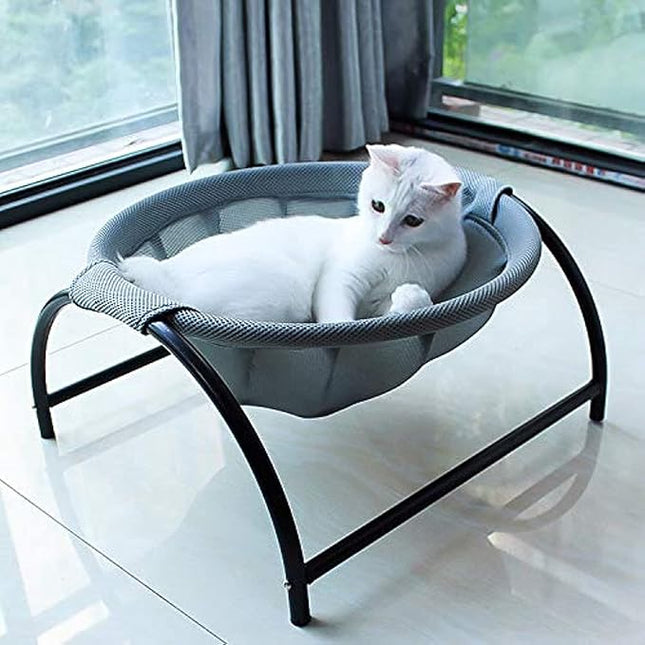 Cat Bed Dog/Pet Hammock Bed Free-Standing Kitty Sleeping Cat Supplies Pet Supplies Whole Wash Stable & Breathable Easy Assembly Indoors Outdoors, 16.9 in x 16.9 in x 9.5 in