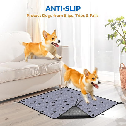 Fostanfly Washable Pee Pads for Dogs, 2 Pack 36"x48" Superior Reusable Puppy Pads, Waterproof Protects Against Urine Leakage, Non-Slip Grip Prevents Slipping and Bunching for Dog Training