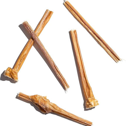 Jack&Pup 6 Inch Bladder Bully Sticks for Small Dogs (5 Pack) Single Ingredient Dog Treats, Puppy Chew Sticks