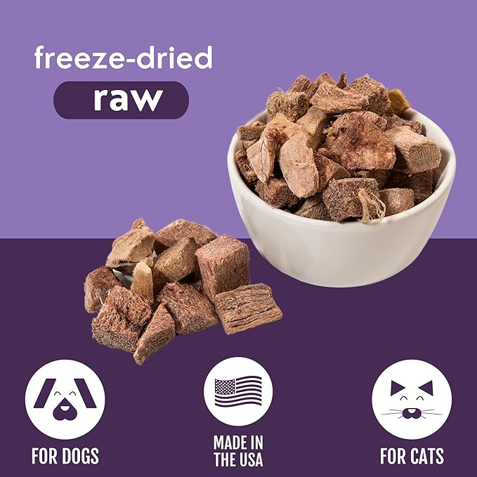 Momentum Carnivore Nutrition Freeze-Dried Pork Tenderloin Dog Treats – Single-Ingredient, Dog & Cat Treats – High-Protein, Grain-Free– 3.5 oz Bag