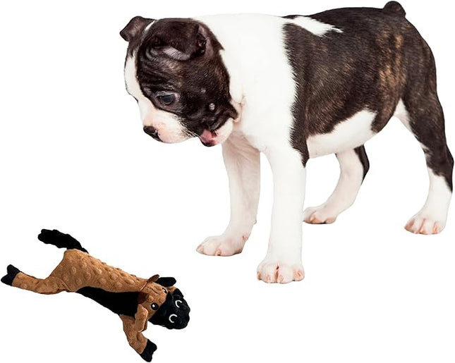 SPOT Skinneeez Extreme Stuffers Cow - Stuffing Free Dog Toy With Squeaker & Rip Stop Mesh Lining for Durability- Insert Plastic Bottle for Extra Crunch, For Small to Medium Puppies & Dogs - 14in