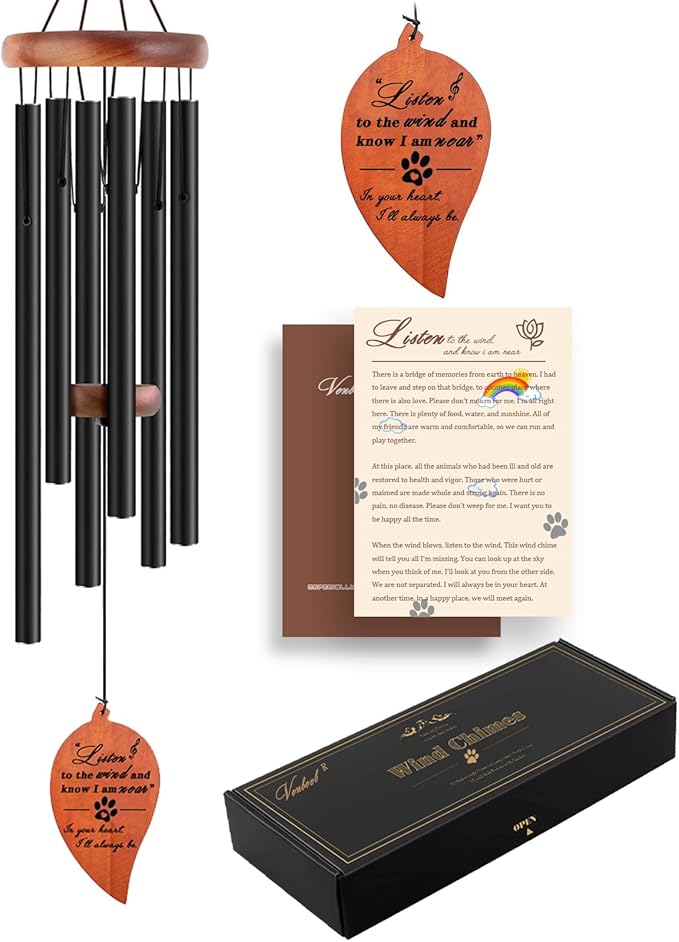 Pet Loss Gifts, 28" Dog Memorail Wind Chimes, Dog Memorial Gifts for Loss of Dog, Dog Bereavement Passing Away Condolence Gift