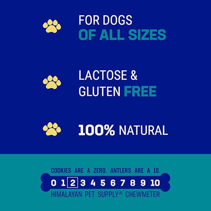 Himalayan Dog Chew Happy Teeth Yak Cheese Dog Chews Dental Chews, 100% Natural, Long Lasting, Gluten Free, Healthy & Safe Dog Treats for Oral Health, Lactose & Grain Free, Protein Rich, 2 Chews