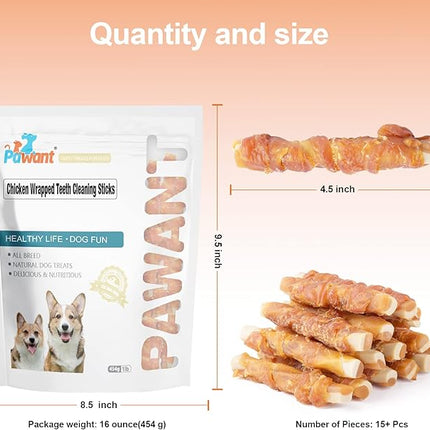 Dog Treats Biscuits Chicken and Teeth Cleaning Sticks Puppy Training Treats 1 lb/454g