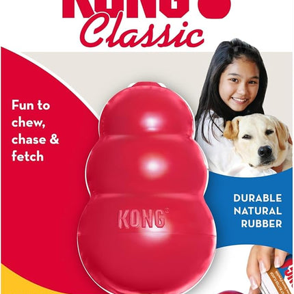 KONG Classic Stuffable Dog Toy - Fetch & Chew Toy for Dogs - Treat-Filling Capabilities & Erratic Bounce for Extended Play Time - Durable Natural Rubber Material - for Small Dogs (Pack of 2)