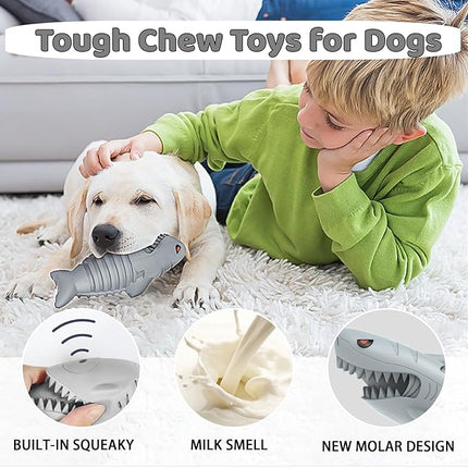 Dog Chew Toys for Aggressive Chewers, Indestructible Tough Durable Squeaky Interactive Dog Toys Teeth Cleaning Dog Chew Toy for Small Meduium Large Breed
