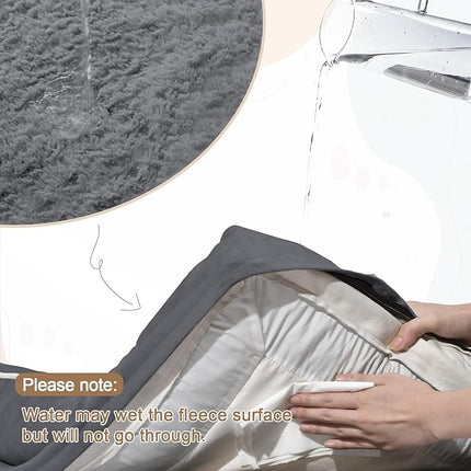 Large Orthopedic Dog Bed, Waterproof Dog Bed with 4-Sides Removable Bolster, Washable Pet Bed with Non-Slip Bottom Big Pet Couch Sofa with Removable Cover, Dark Grey