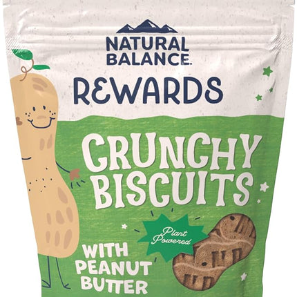 Natural Balance Limited Ingredient Rewards Crunchy Biscuits, Vegetarian Dog Treats for Adult Dogs of All Breeds, Peanut Butter Recipe, 14 Ounce (Pack of 1)