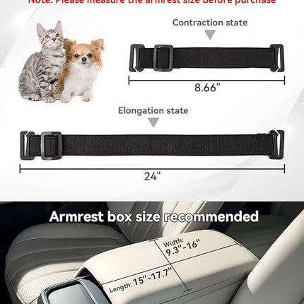 PETSFIT Dog Car Seats for Small Dogs with Safe Protection Hooks, Small Dog Car Seat with Upgraded Safety Tethers, Washable Cushion, Center Console Dog Car Seat for Pets Under 8 Lbs (Light Grey)