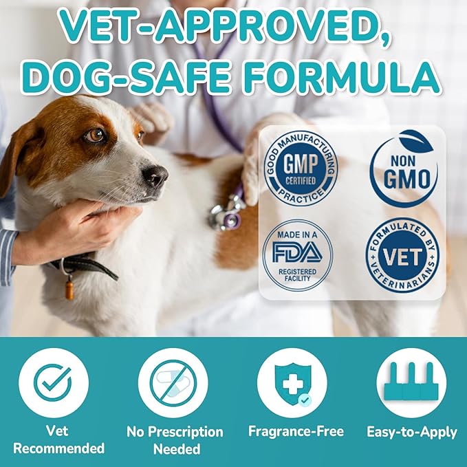 Flea and Tick Prevention for Medium Dogs, 6-Month Supply Dog Flea and Tick Treatment Drops, Topical Fast-Acting Dog Treatment for Medium Dogs Up to 23 to 44 lbs