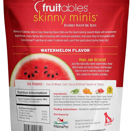 Fruitables Skinny Minis Dog Treats, Healthy Pumpkin Treat for Dogs, Low Calorie & Delicious, Puppy Training, No Wheat, Corn or Soy, Made in the USA, Watermelon Flavor, 5oz