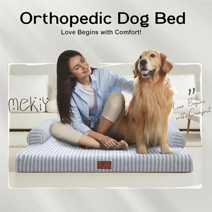 Dog Bed Medium Size Dog-Orthopedic Waterproof Bed for Dogs,Foam Couch Sofa with Washable Removable Cover & Non-Slip Bottom