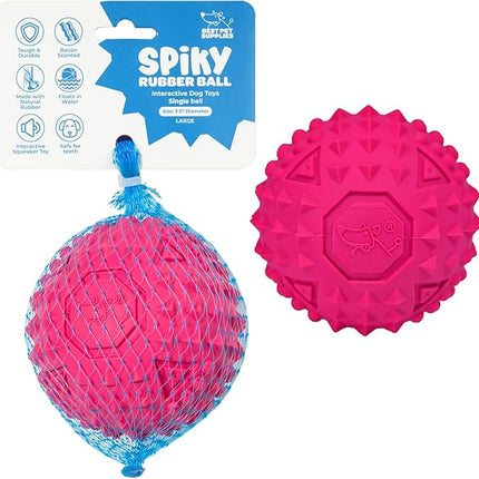 Best Pet Supplies Squeaky Dog Toys with Soft Durable Fabric for Small, Medium and Large Pets Interactive Toy for Indoor Play, Supports Active Biting and Play - Fuchsia (L:3.5")