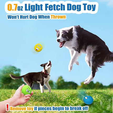Latex Dog Squeaky Toys Rubber Soft Dog Toys Chewing Squeaky Toy Fetch Play Balls Toy for Puppy Small Pets 6pcs for Mini, Small Breeds, 2.28"*2.28"*1.30"