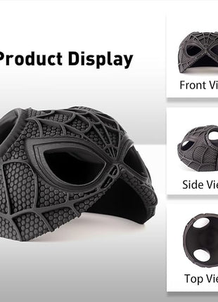 Cat Bat Mask Halloween Costumes Accessories for Cats, Cat Bat Cosplay Apparel (Medium, Black Spider)