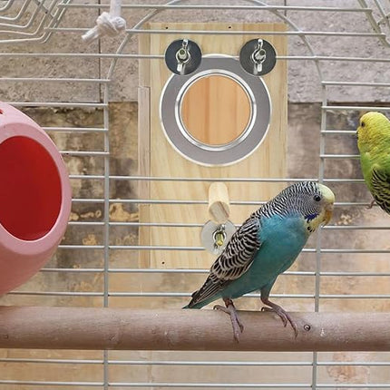 Bird Nest Box Parakeet Breeding Nest Box Bird Nest House Wooden Acrylic Transparent Breeding Box for Finch Lovebirds Cockatiel Budgie Conure Parrot