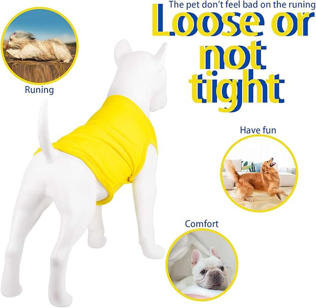 Hozz 8 Pieces Dog Shirts Pullover Soft Blank Puppy T-Shirt Small Dogs Colorful Solid Pet Summer Clothes Plain Shirts Sleeveless Outfit for Most Dogs Cats Puppy Pet no Shrink S