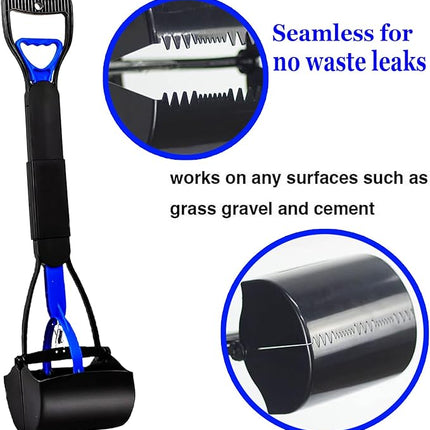 2-Pack Pooper Scooper for Large Small Dogs Heavy Duty, 28" Long Handle Poop Scoop for Yard, Grass, Gravel, Dog Poop Grabber with High Strength Material and Durable Spring