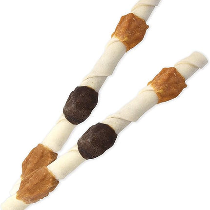 Cadet Gourmet Shish Kabob Dog Chews for Large Dogs, Rawhide Treats with Chicken and Sweet Potato, Healthy & Natural Beef Hide, 10-Inch Sticks, 2 Count