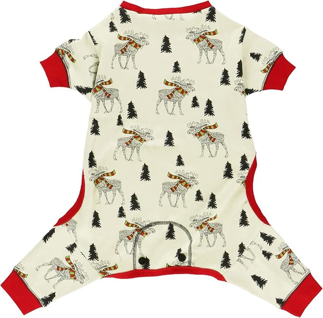 LazyOne Flapjacks, One-Piece Dog Sweater, Matching Family Pajamas for Dogs, Moosletoe, Holiday, Moose (Large)
