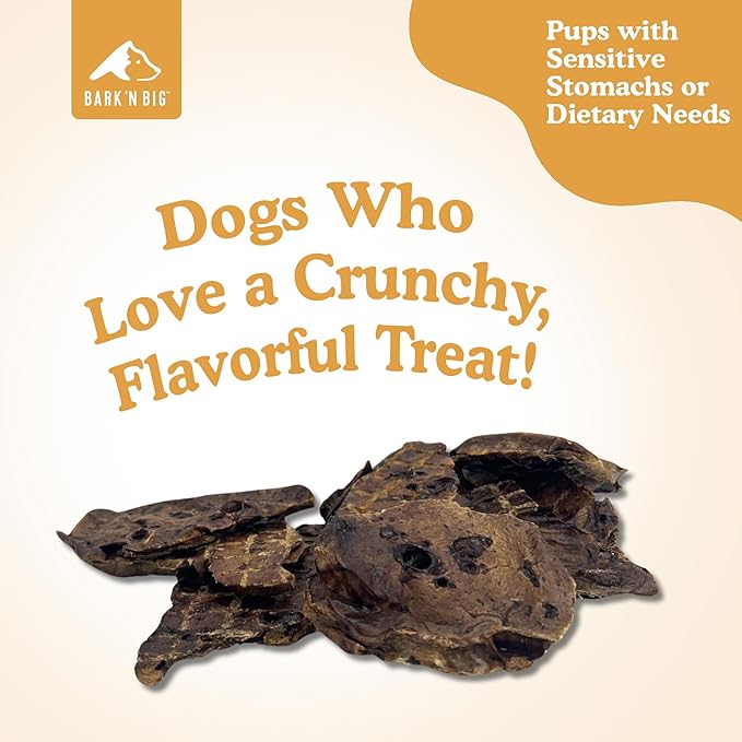 BARK'N BIG Lamb Lung Dog Treats Made in USA - Single Ingredient Lamb Dog Treats - Dehydrated Natural Lung Puffs for Dogs - 5oz