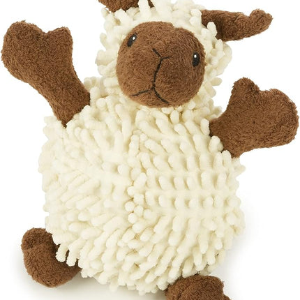 goDog Fuzzy Wuzzy Lamb Squeaky Plush Dog Toy, Chew Guard Technology - Assorted, Small