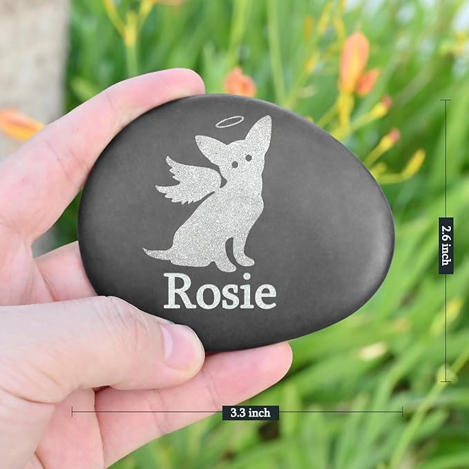 Pet Memorial Stones - Personalized Loss of Dog Sympathy Gifts - Dog Memorial Headstone - Pet Remembrance Gifts - Dog Memorial Gifts for Loss of Dog - Dog Passed Away Gifts - in Memory of Dog