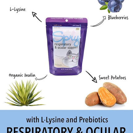 In Clover Spry, Cat Eye Care Support, L-Lysine Cat Treat Supplement, Cat Immune Support Supplement, Cat Health Daily Treat, Prebiotic Cat Health Support, Cat Antioxidant Respiratory Health for Cats