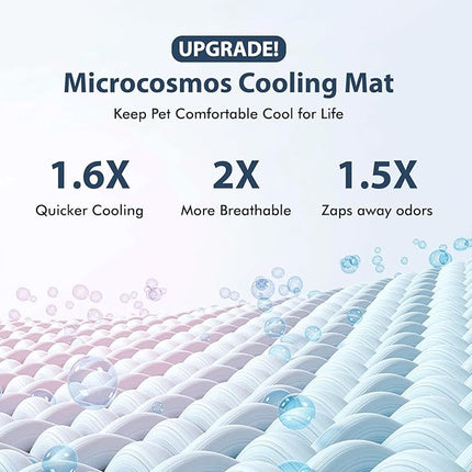 MICROCOSMOS Summer Cooling Mat & Sleeping Pad- Water Absorption Top, Materials Safe, Easy Carry, EZ Clean. Keep Cooling for Pets, Kids and Adults.(Pink, 36" x36")