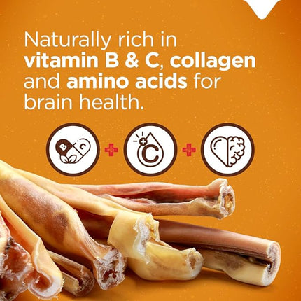 Natural Farm Bully Cheek Stick, 10-12 Inch (12-Pack)- Best Bully Stick Alternative, 100% Natural Beef Cheeks for Dogs- High Protein, Cleans Teeth Treats, Long Lasting Beef Chews for All Dog Sizes