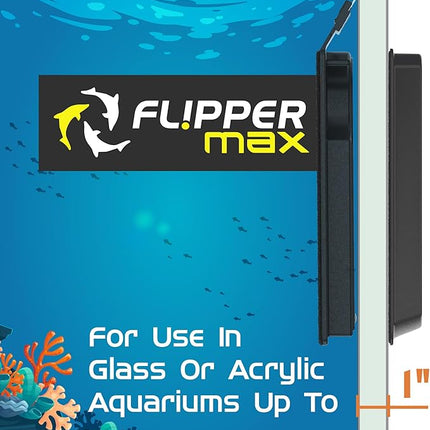FL!PPER Flipper Magnetic Aquarium Glass Cleaner & Fish Tank Accessories | Effortless Algae Remover for Fish Tank (Max)