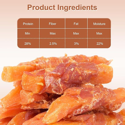 Dog Treats, Chicken Wrapped Sweet Potato Dog Snacks, Puppy Training Snacks Rawhide Free Treats 0.5lb/227g