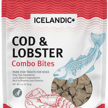 Icelandic+ Cod & Lobster Combo Bites Dog Treat 3.0-oz Bag
