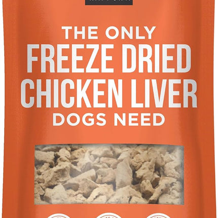 Natural Rapport Chicken Liver Dog Treats - The Only Freeze Dried Chicken Liver Dogs Need - Grain-Free Chicken Bites, Dog Treats for Small and Large Dogs (8 oz.)