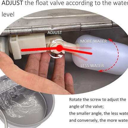 Automatic Water Dispenser for Dog Water Bowl Dispenser Large Size Stainless-Steel Waterer Feeder Self Filling Water Trough for Poultry and Livestock (Metallic Gray, Large)