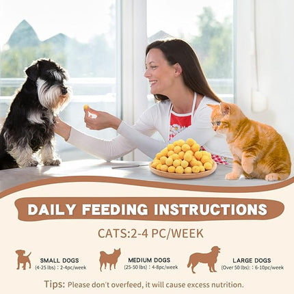 Freeze Dried Cat and Dog Treats, Limited Ingredient Quail Egg Yolk Healthy Tasty Snacks for Training (4.6 Ounce)