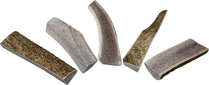 Small Split 5 Pack (for 0-20 lb Dogs and Puppies) Premium Grade Elk Antlers for Dogs (5 Pieces) Sourced in The USA