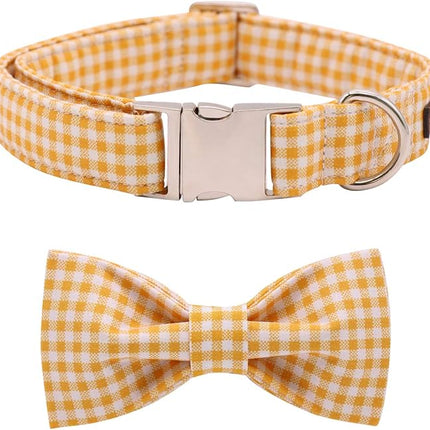 Lionet Paws Dog Collar with Bowtie, Durable Adjustable and Comfortable Collar for XX-Small Dogs and Cats, Neck 7-11in