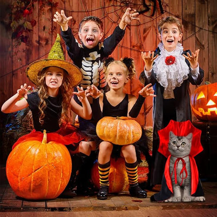 Halloween Pet Cape Costume - Vampire Cloak, Wizard Outfit, Witch Cosplay Apparel, Party Costumes for Small Medium Dogs and Cats - Pet Supplies Accessories