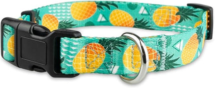 Limeloot Pineapple Dog Collar, Cute Adjustable Dog Collar for Boy and Girl Dogs, Small