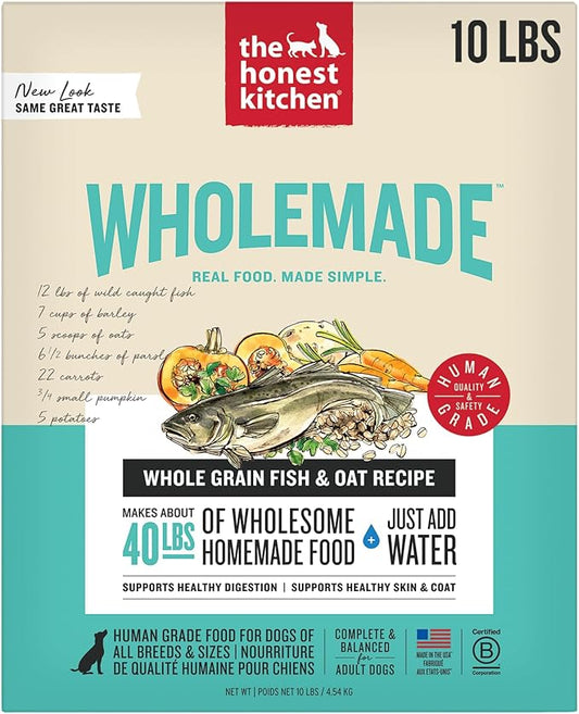 The Honest Kitchen Wholemade™ Whole Grain Fish & Oats Dog Food, 10 lb Box