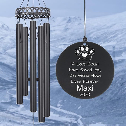 Wind Chime for Loss of Pet Cat Dog, Sympathy Loss of Pet, Pet Loss Memorial Gift, Pet Sympathy, Loss of Dog, Loss of Cat, in Memory of Dog, in Memory of Cat, Dog Cat Pet Loss Passing Away Remembrance