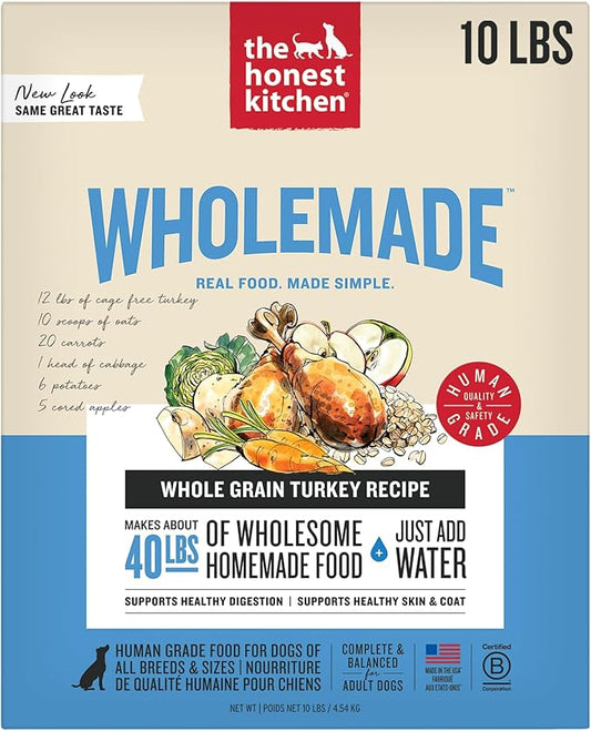 The Honest Kitchen Wholemade™ Whole Grain Turkey Dog Food, 10 lb Box
