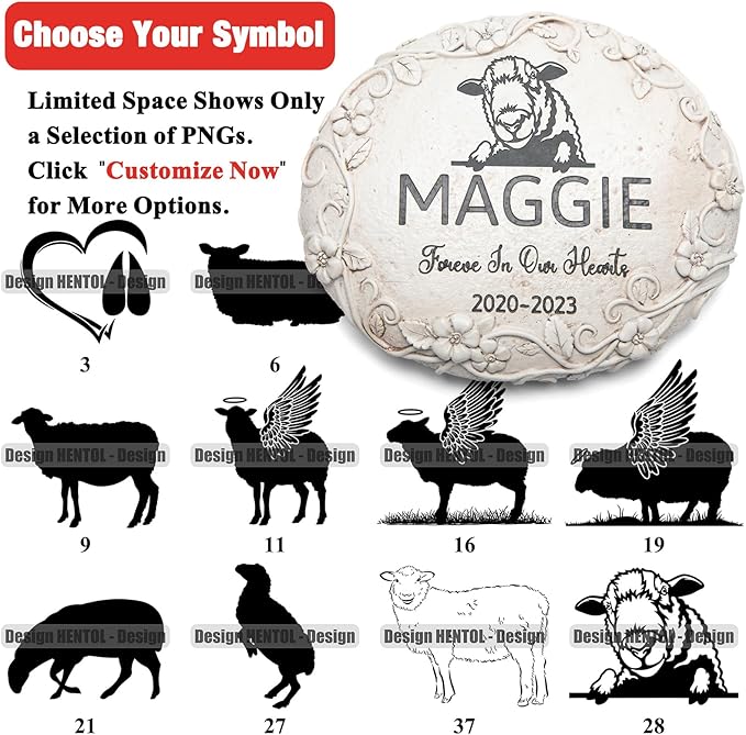 Personalized Sheep Memorial Stone, Pet Grave Marker Sheep, Sheep Headstone, Sheep Tombstone, Sheep Gravestone, Sheep Memorial Gifts