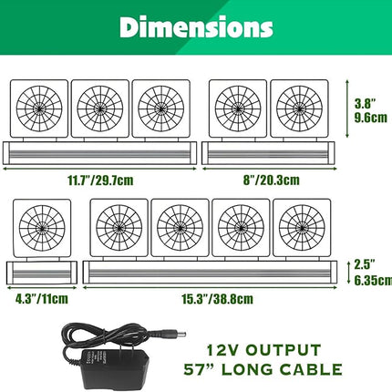Aquarium Chiller, Fish Tank Cooling Fan System for Salt Fresh Water, 2 Variable Speed, Wide Angle Adjustable (3-Fan)